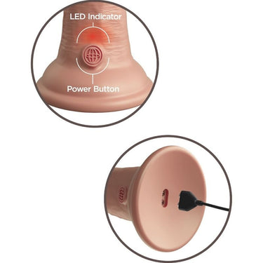 Vibratore realistico in silicone King Cock Elite con vibrazioni e ventosa